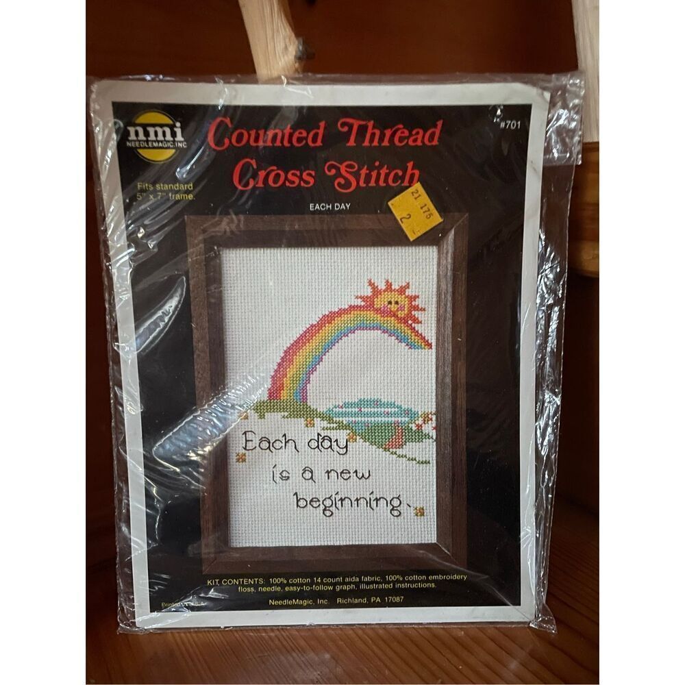 NMI Counted Thread Cross Stitch Kit - Each Day is a New Beginning